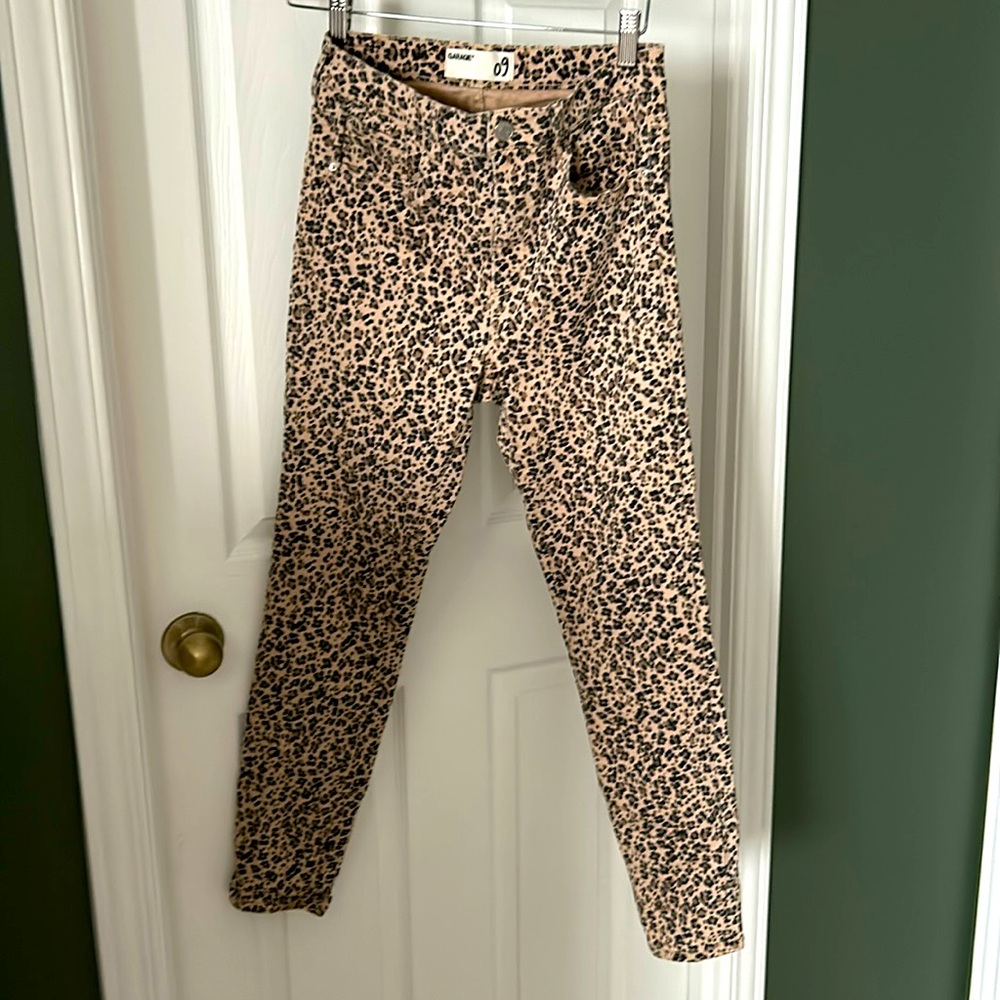 High Rise Garage Leopard Jeggings